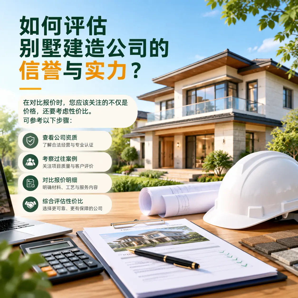 如何评估 云岩 别墅建造公司的信誉与实力?