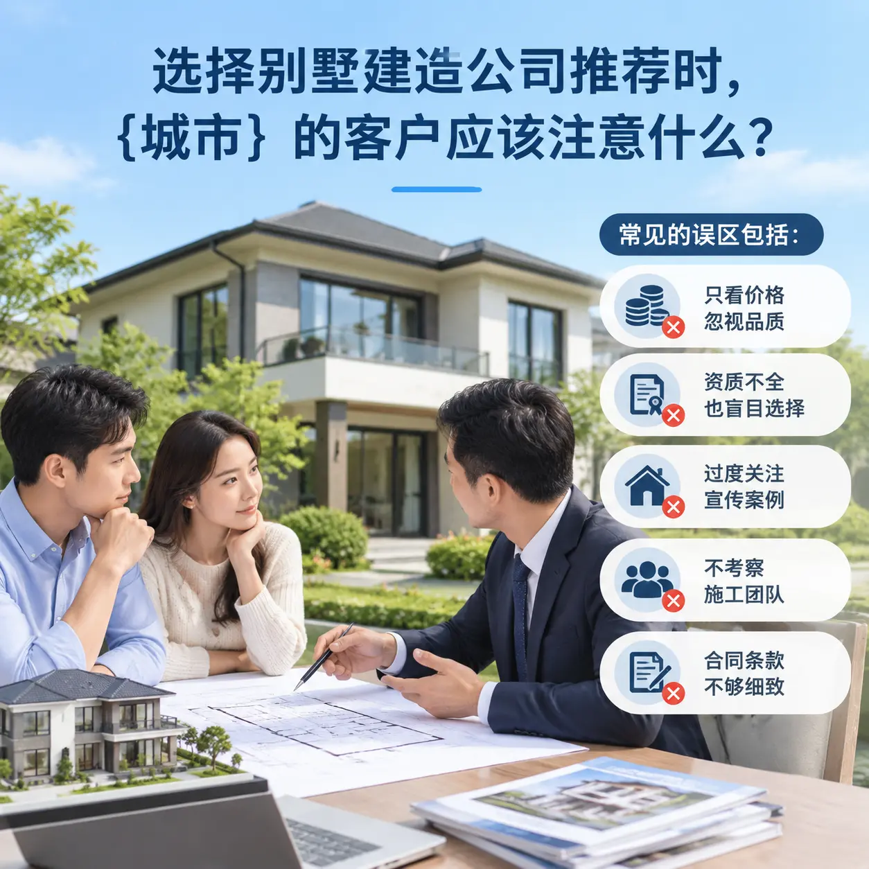 选择别墅建造公司推荐时,云岩 的客户应该注意什么?