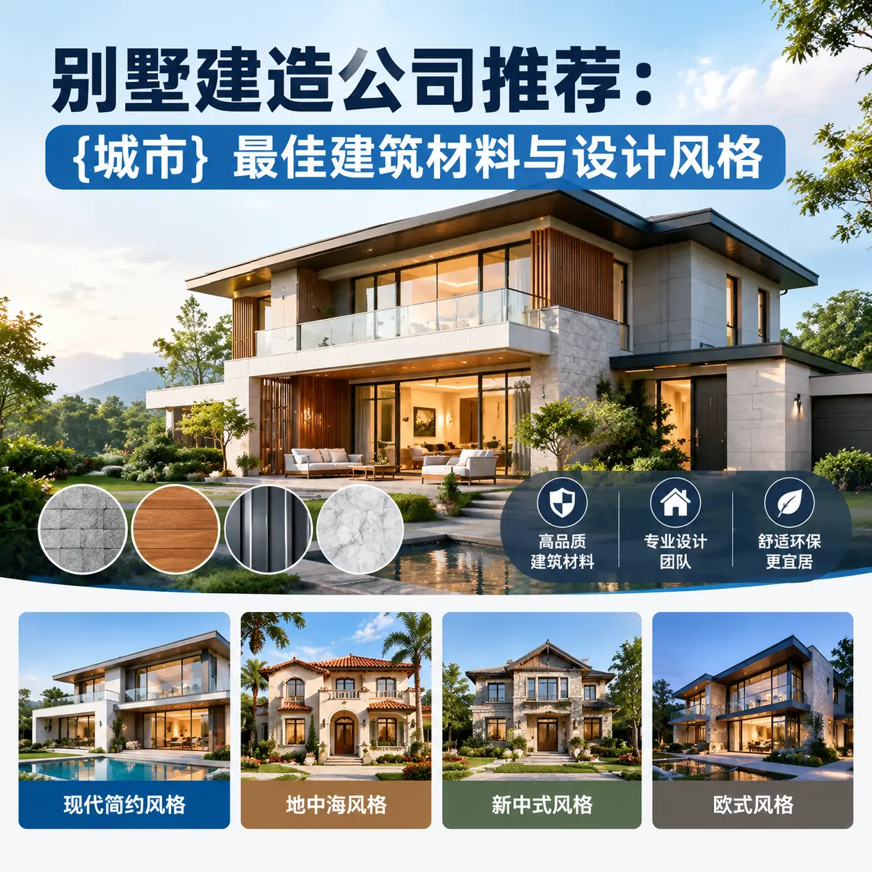 别墅建造公司推荐: 云岩 最佳建筑材料与设计风格
